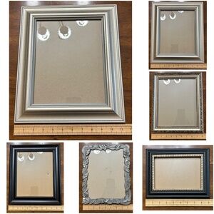 6 Used Assorted Picture Frames